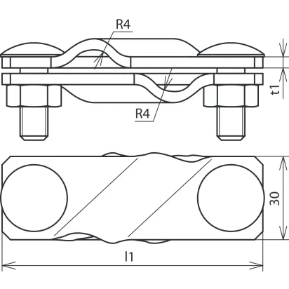 DEHN 308120 Verbindungsklemmen für Fundamenterder VK EH R10 F30 ST zum Einhaken