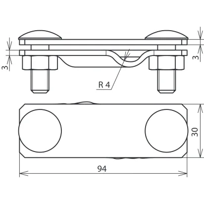 DEHN 308249 SV-Klemme SVK 7.10 FL30 V4A