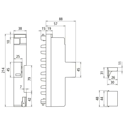 DEHN 909330 Kombi-Ableiter Typ1+2+3 DEHNshield ZP Basic 2 für TNC-Systeme