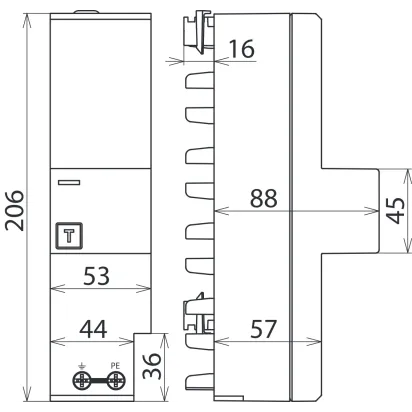 DEHN 900391 Kombiableiter Typ 1+Typ 2 DEHNventil ZP für dreiphasige TT und TN-S-Systeme