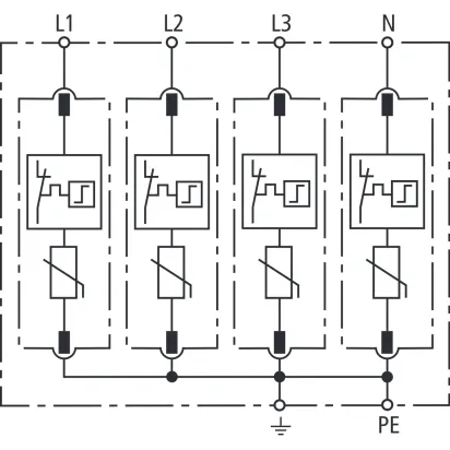 DEHN 952400 DGMTNS275 Überspannungs-Ableiter DEHNguard 230/400V IP20 Typ2